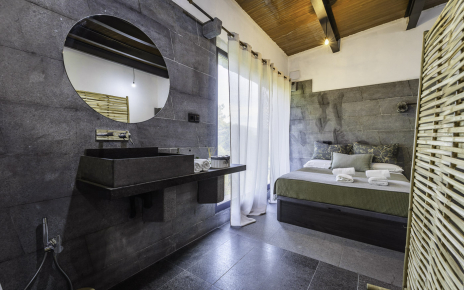 Lavabo integrado de granito